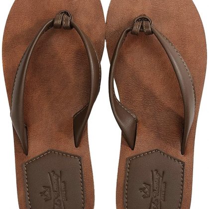 Chanclas Mujer Flip Flop PU Cuero Simple Elegante Sommer Sandalias Verano Suave Ligeras Playa Vacaciones Antideslizantes