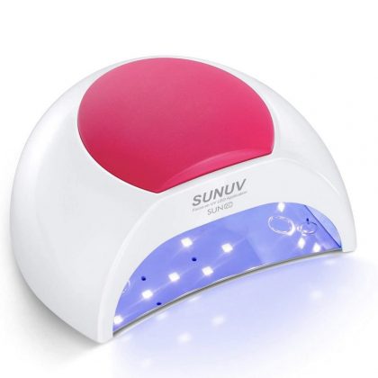 Lámpara Secadora de Uñas, SUNUV Profesional LED UV Lampara Uñas de Gel, Curado Luz en 4 modos para tiempo 10s, 30s, 60s y 90s